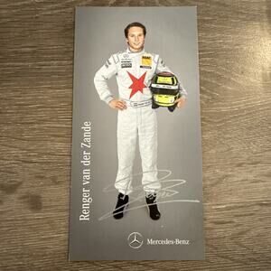 Renger Van Der Zande Printed Auto 2011 Mercedes DTM Limited Long Card RARE Item